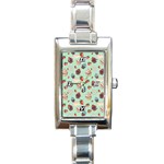 c food 14  Rectangle Italian Charm Watch