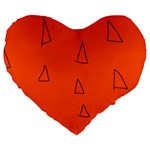 Drawing-1 Sketchpad Large 19  Premium Heart Shape Cushions