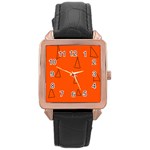 Drawing-1 Sketchpad Rose Gold Leather Watch 