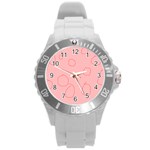 Drawing-2 Sketchpad Round Plastic Sport Watch (L)