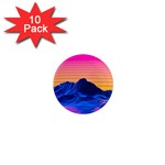 Outrun-vaporwave-hd-wallpaper-preview 1  Mini Magnet (10 pack) 