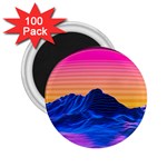 Outrun-vaporwave-hd-wallpaper-preview 2.25  Magnets (100 pack) 