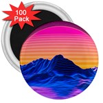 Outrun-vaporwave-hd-wallpaper-preview 3  Magnets (100 pack)