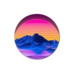 Outrun-vaporwave-hd-wallpaper-preview Magnet 3  (Round)