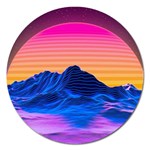 Outrun-vaporwave-hd-wallpaper-preview Magnet 5  (Round)