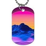 Outrun-vaporwave-hd-wallpaper-preview Dog Tag (One Side)