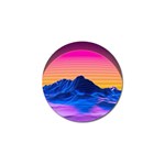 Outrun-vaporwave-hd-wallpaper-preview Golf Ball Marker (4 pack)