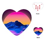 Outrun-vaporwave-hd-wallpaper-preview Playing Cards Single Design (Heart)