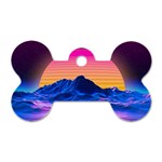 Outrun-vaporwave-hd-wallpaper-preview Dog Tag Bone (Two Sides)