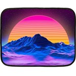 Outrun-vaporwave-hd-wallpaper-preview Fleece Blanket (Mini)