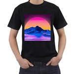 Outrun-vaporwave-hd-wallpaper-preview Men s T-Shirt (Black)