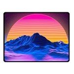 Outrun-vaporwave-hd-wallpaper-preview Fleece Blanket (Small)