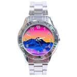 Outrun-vaporwave-hd-wallpaper-preview Stainless Steel Analogue Watch