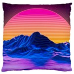 Outrun-vaporwave-hd-wallpaper-preview Large Cushion Case (One Side)