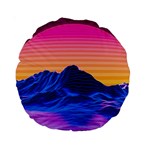 Outrun-vaporwave-hd-wallpaper-preview Standard 15  Premium Round Cushions