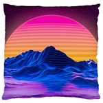 Outrun-vaporwave-hd-wallpaper-preview Large Flano Cushion Case (Two Sides)
