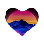 Outrun-vaporwave-hd-wallpaper-preview Standard 16  Premium Flano Heart Shape Cushions