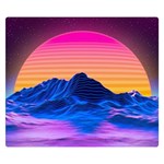 Outrun-vaporwave-hd-wallpaper-preview Double Sided Flano Blanket (Small) 