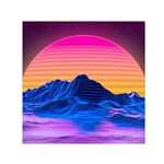 Outrun-vaporwave-hd-wallpaper-preview Small Satin Scarf (Square)