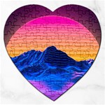 Outrun-vaporwave-hd-wallpaper-preview Jigsaw Puzzle (Heart)