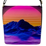 Outrun-vaporwave-hd-wallpaper-preview Flap Closure Messenger Bag (S)