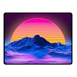 Outrun-vaporwave-hd-wallpaper-preview Double Sided Fleece Blanket (Small) 