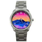 Outrun-vaporwave-hd-wallpaper-preview Sport Metal Watch