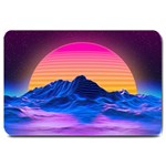 Outrun-vaporwave-hd-wallpaper-preview Large Doormat 