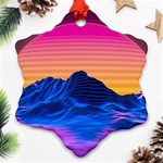 Outrun-vaporwave-hd-wallpaper-preview Snowflake Ornament (Two Sides)