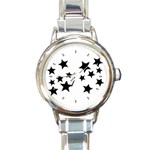 stars-hi Round Italian Charm Watch