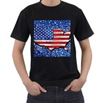 Usa-map-and-flag-on-cement-wall-texture-background-design-1591646654pet Men s T-Shirt (Black)