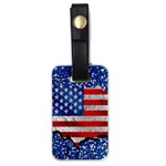 Usa-map-and-flag-on-cement-wall-texture-background-design-1591646654pet Luggage Tag (one side)