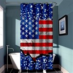 Usa-map-and-flag-on-cement-wall-texture-background-design-1591646654pet Shower Curtain 36  x 72  (Stall) 