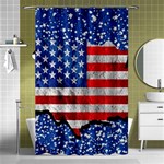 Usa-map-and-flag-on-cement-wall-texture-background-design-1591646654pet Shower Curtain 48  x 72  (Small) 