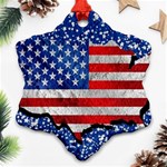 Usa-map-and-flag-on-cement-wall-texture-background-design-1591646654pet Ornament (Snowflake)
