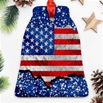 Usa-map-and-flag-on-cement-wall-texture-background-design-1591646654pet Bell Ornament (Two Sides)