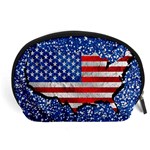 Usa-map-and-flag-on-cement-wall-texture-background-design-1591646654pet Accessory Pouch (Large)