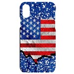 Usa-map-and-flag-on-cement-wall-texture-background-design-1591646654pet iPhone X/XS Black UV Print Case