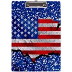 Usa-map-and-flag-on-cement-wall-texture-background-design-1591646654pet A4 Clipboard