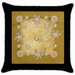 Pillow Happy Throw Pillow Case (Black)