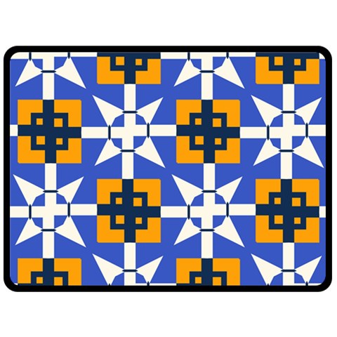 Shapes on a blue background                                                          Fleece Blanket from ArtsNow.com 80 x60  Blanket Front