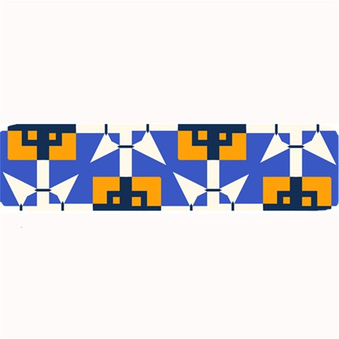 Shapes on a blue background                                                          Large Bar Mat from ArtsNow.com 32 x8.5  Bar Mat