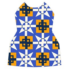Shapes on a blue background Women s Long Sleeve Raglan Tee from ArtsNow.com Front