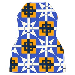 Shapes on a blue background Women s Long Sleeve Raglan Tee from ArtsNow.com Back