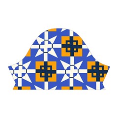 Shapes on a blue background                                                               Short Sleeve V Left Sleeve