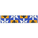 Shapes on a blue background                                                           Flano Scarf