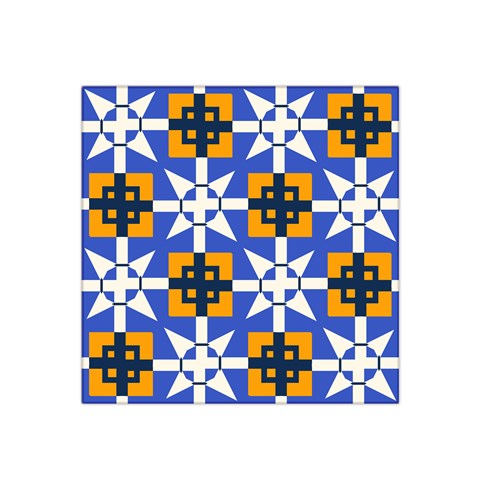 Shapes on a blue background                                                           Satin Bandana Scarf from ArtsNow.com Front