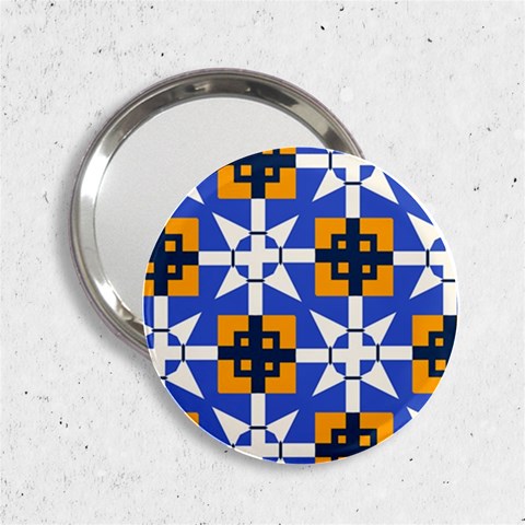 Shapes on a blue background                                                           2.25  Handbag Mirror from ArtsNow.com Front