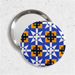 Shapes on a blue background                                                           2.25  Handbag Mirror