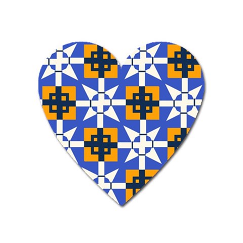 Shapes on a blue background                                                           Magnet (Heart) from ArtsNow.com Front